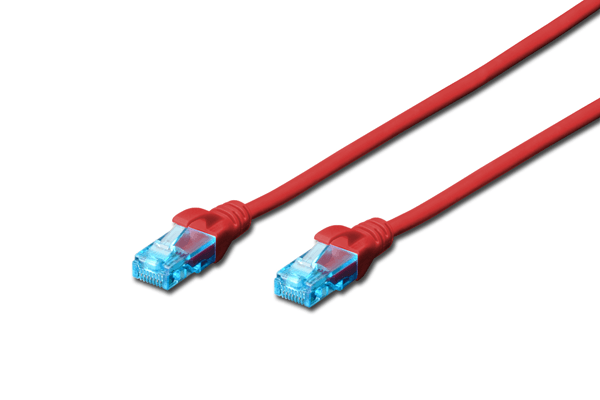 DK-1512-050/R cat 5e u-utp patch cable pvc awg 26-7 length 5 m color red