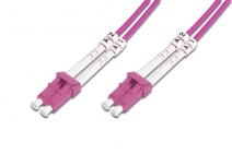 DK-2533-01-4 cable de fibra optica om4. 1 m. lc a lc. da-plex. 1-10-40-100 gbit-s. multimodo violeta