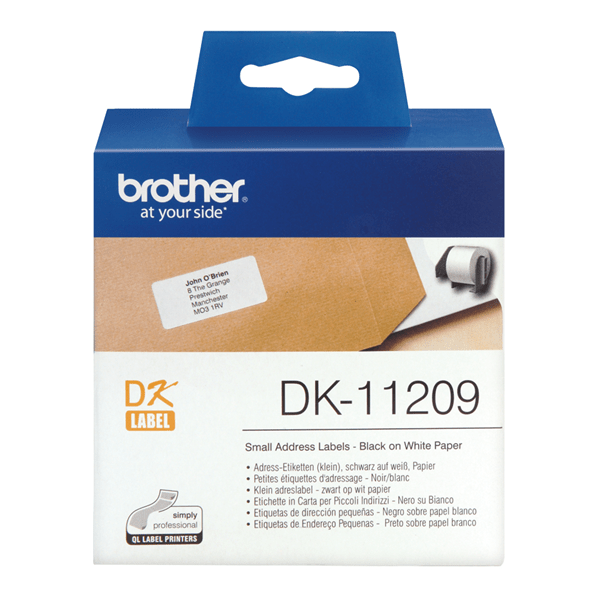 DK11209 etiquetas termicas precortadas brother 800unid. blancas 29x62 dk11209