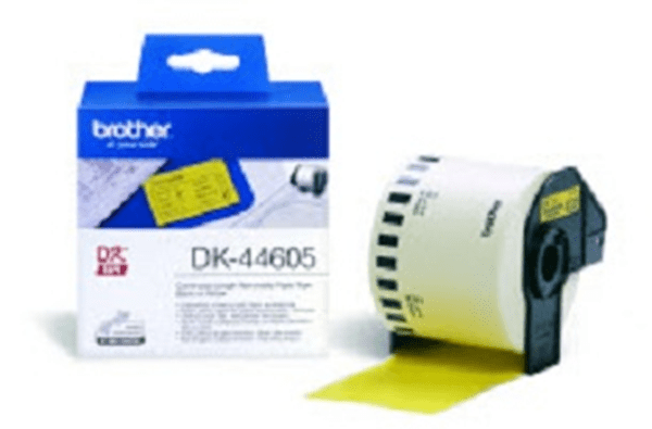 DK44605 cinta cont papel amarill remov 62mm