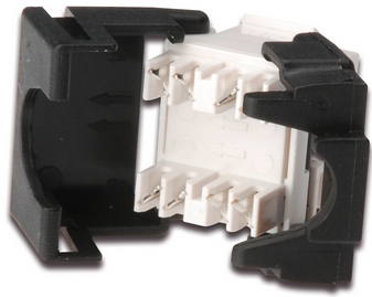 DN-93502 cat 5e keystone jack unshielded rj45 to lsa tool free connection incl. cable tie white