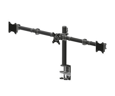 DS1003C-B1 iiyama flexible desk mount for tripple monitor. desk mount with clamp. monitor size 10~27p. vesa 75x75 or 100x100mm. 10kg. ds1003c b1