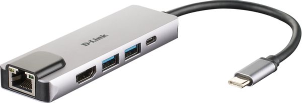 DUB-M520 5 in 1 usb c hub with hdmi ethernet and power delive ry