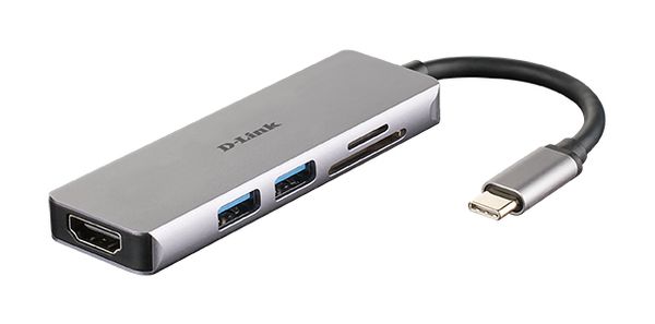DUB-M530 5 in 1 usb c hub with hdmi and sd microsd card read er