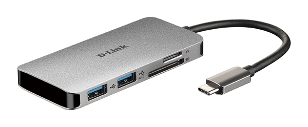 DUB-M610 6-in-1 usb-c hub with hdmi card reader-power delive ry
