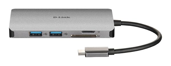 DUB-M810 8 in 1 usb c hub with hdmi ethernet card reader pdelive ry