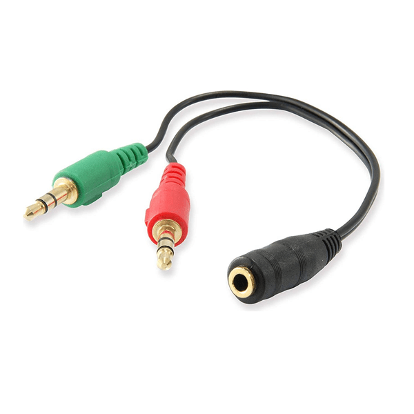 EC1642 ewent cable audio jack 3.5h-2 jack 3.5m-0.15mt