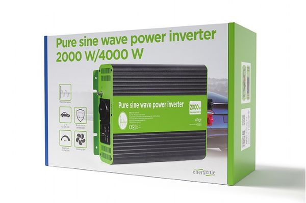 EG-PWC-PS2000-01 inversor corriente dc ac gembird coche de onda sinusoidal pura de 12 v 2000 w