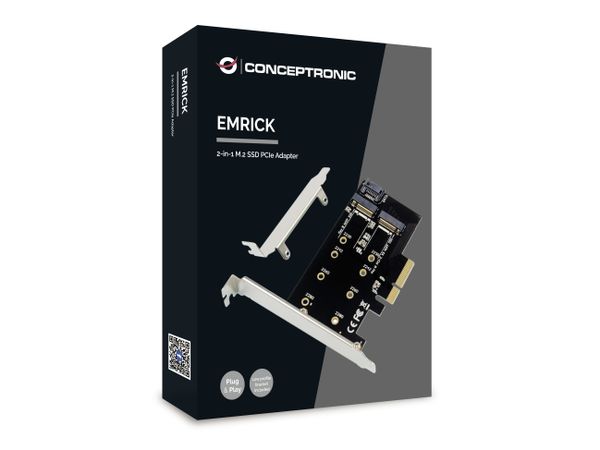 EMRICK04B controladora conceptronic pciexpress x4 2 puertos ssd m2
