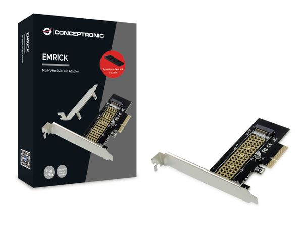 EMRICK05BS controladora conceptronic pci express a disco ssd m2 con disipador de aluminio no compatible m2 clave b