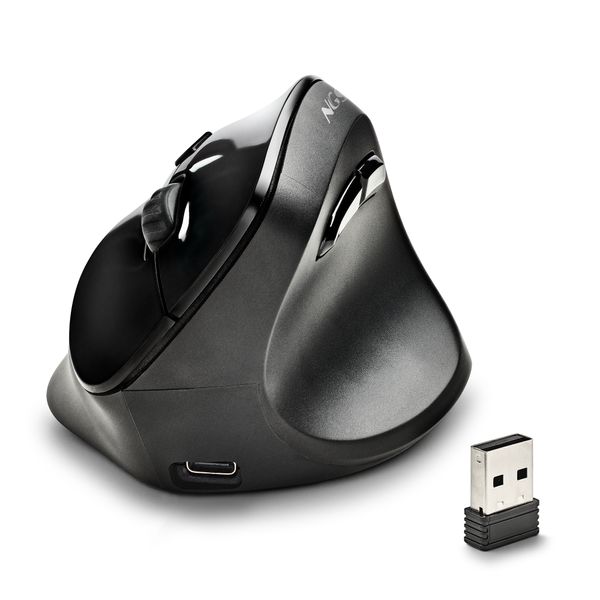 EVO_MOKSHA mouse ngs wireless ergo evo moksha color negro recargable usb c 2400 dpi botones silenciosos