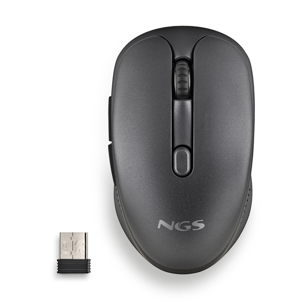 EVO RUST BLACK mouse ngs wireless evo rust black recargable con teclas silenciosas negro