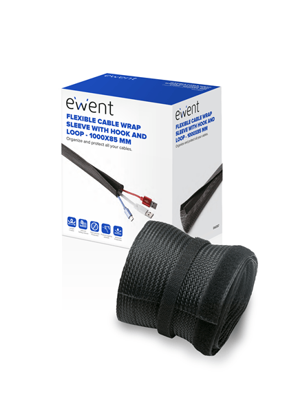 EW1557 manguito flexible ewent ew1557 para envoltura de cable con cierre de velcro 1000x85mm