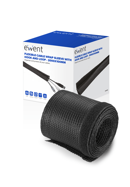 EW1558 manguito flexible ewent ew1558 para envoltura de cables con cierre de velcro 2000x100mm