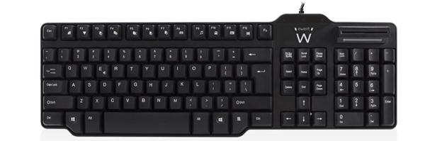 EW3252 ewent teclado usb con lector dni incorporado
