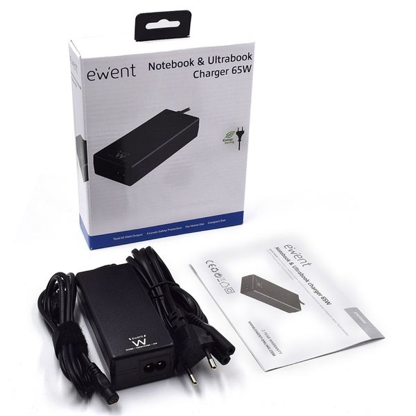 EW3882 ewent cargador portatil 65w 19v 3.42a para asus. conector 4.01.35mm