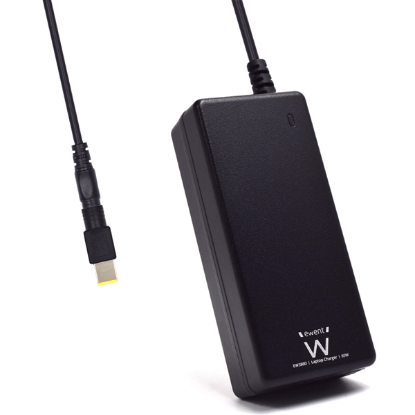 EW3889 ewent cargador portatil 65w 20v 3.25a para lenovo ultrabook. conector 114.6mm square