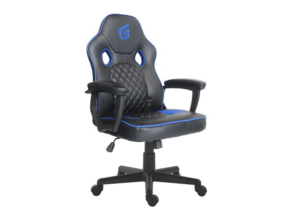 EYOTA03B silla gamer conceptronic eyota03b color negro detalles en azul recubrimiento pu de alta calidad diseno ergonomico