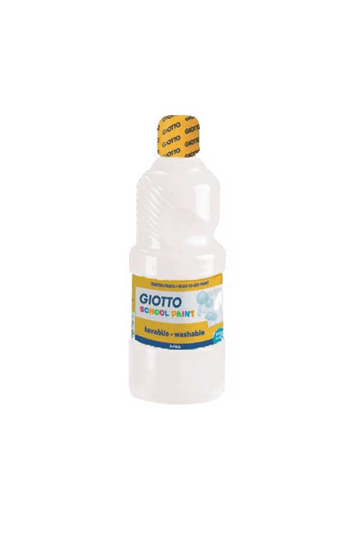 F535301 botella 500ml tempera lavable blanco giotto f535301