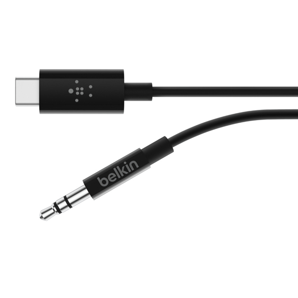 F7U079BT03-BLK cable de audio belkin f7u079bt03-blk usb-c a jack 3.5mm rockstar