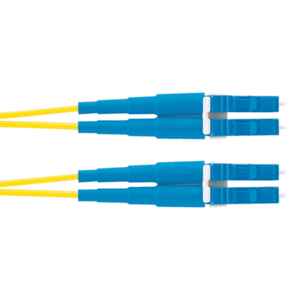 F92ELLNLNSNM001 2-fiber os2 patch cord. lszh. lc duplex to lc duplex with 1.6mm jacketed cable. yellow 1m