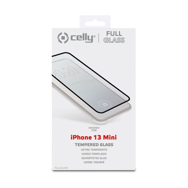 FULLGLASS1006BK celly protector de pantalla 2 5d iphone 13 mini
