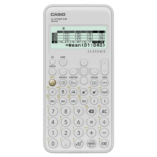 FX-570SPCW-WE-W calculadora casio fx-570sp classwiz iberia cientifica 560funciones 9 memorias 10-2 digitos 5 idiomas con tapa