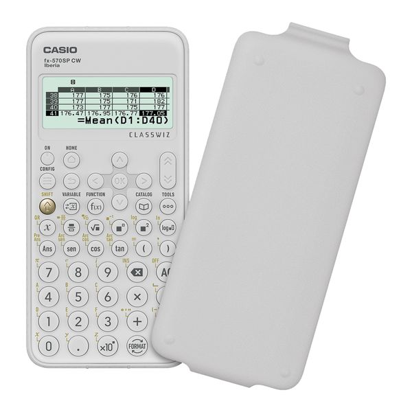 FX-570SPCW-WE-W calculadora casio fx 570sp classwiz iberia cientifica 560funciones 9 memorias 10 2 digitos 5 idiomas con tapa