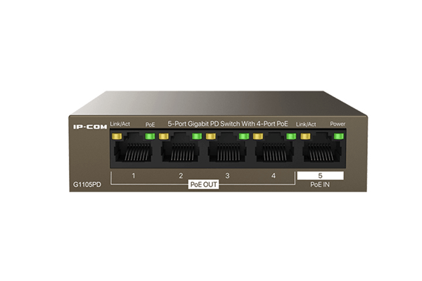 G1105PD 5-port gigabit pd switch with 4-port p oe