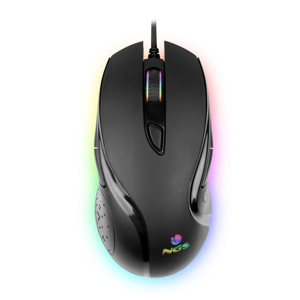GMX125 mouse ngs gaming gmx 125 ambidiestro ergonomico efectos luminosos 7 colores usb color negro