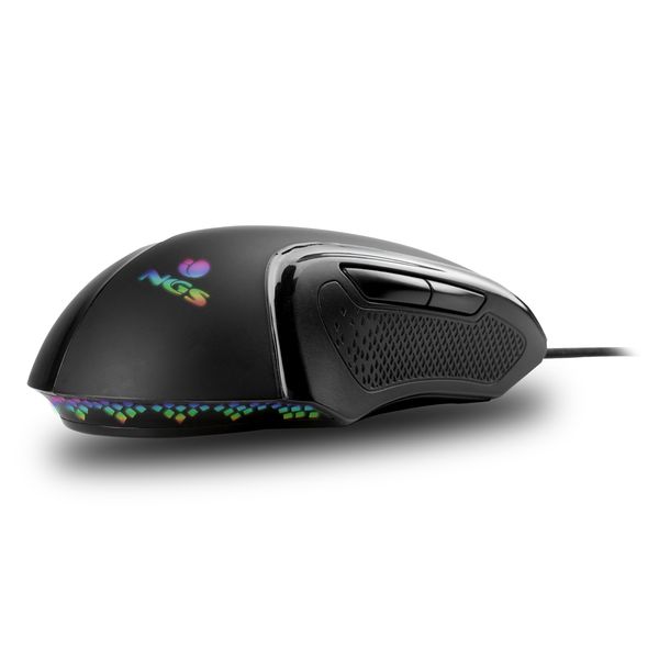 GMX125 mouse ngs gaming gmx 125 ambidiestro ergonomico efectos luminosos 7 colores usb color negro