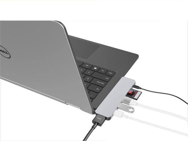 GN21D-GRAY hyper solo 7 in 1 laptop hub grey