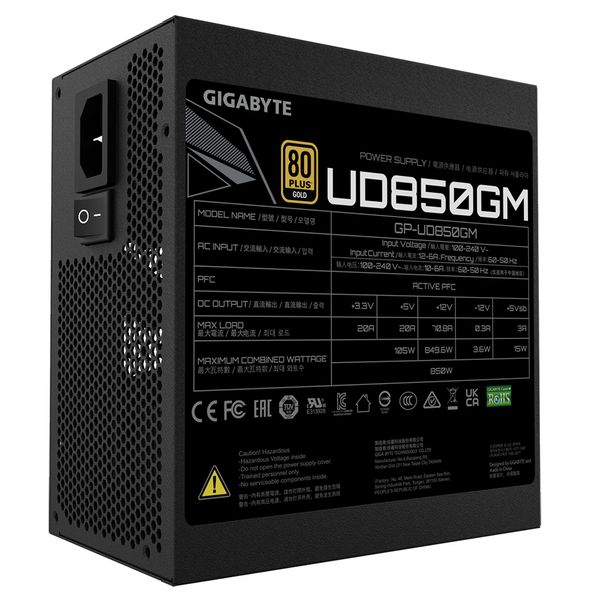 GP-UD850GM fuente alimentacion 850w gigabyte ud850gm 12 cm 80 plus goldfully modular