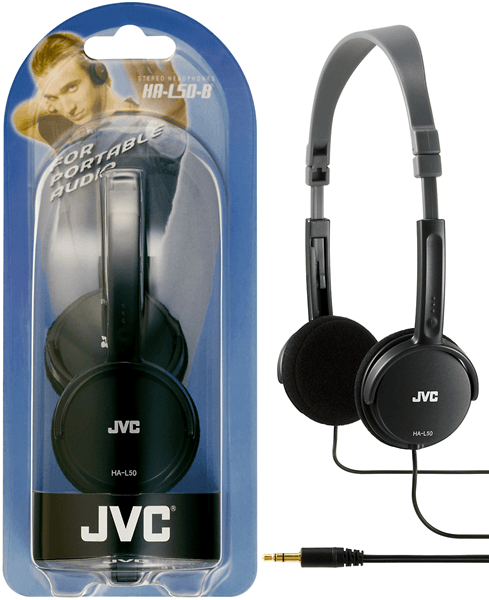 HA-L50-B headset jvc ha l50 b con cable jack 3.5mm color negro