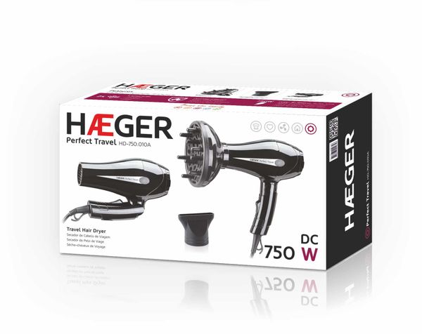 HD-750.010B haeger perfect travel secador pelo