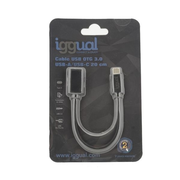 IGG317372 iggual cable usb otg 3.0 usb a usb c 20 cm negro