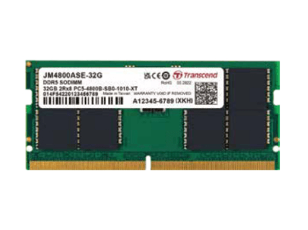 JM4800ASE-32G memoria ram portatil ddr5 32gb 4800mhz 1x32 cl40 transcend jetmemory jm4800ase-32g