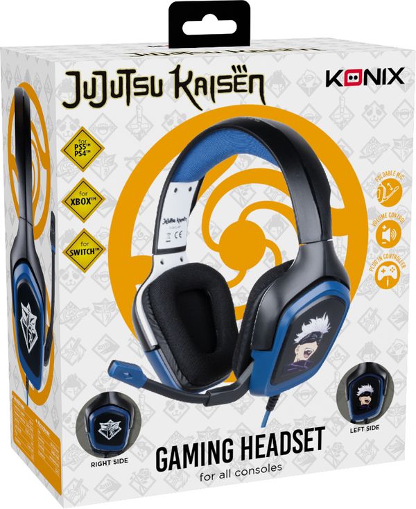 KX-JUJU-GH-UNIV headset konix jujutsu kaisen 40mm neodimio micro flexible multiplataforma kx juju gh univ