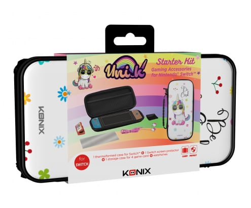 KX-NS-SK-UNIK pack gamer konix unik carcasa switch pantalla protec auriculares in ear 1 gamuza kx ns sk unik