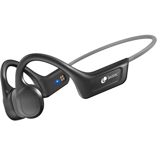 LEBONE02G leotec auriculares conduccion osea ipx7 gris bateria 230mah llamadas