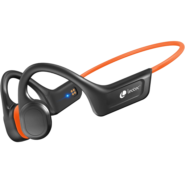 LEBONE02O leotec auriculares conduccion osea ipx7 naranja-bateria 230mah-llamadas