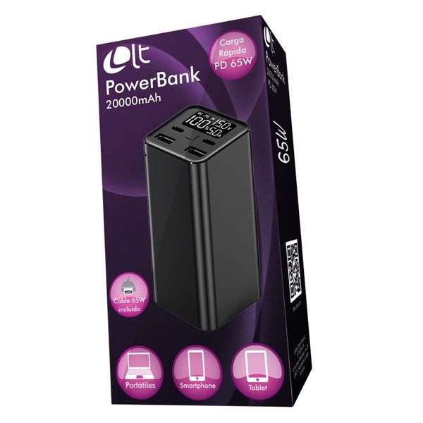 LEPOW65W20K leotec powerbank compat.con portatiles y o smartph