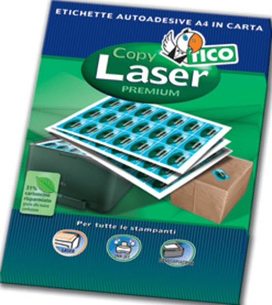 LP4W-105148 caja 100 hojas etiquetas blancas sin margenes-laser-laser de color-inyeccion de tinta-fotocopiadoras-70x25 mm tico lp4w-7025
