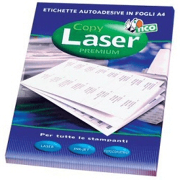 LP4W-7037 caja 100 hojas etiquetas blancas sin margenes-laser-laser de color-inyeccion de tinta-fotocopiadoras-70x25 mm tico lp4w-7025