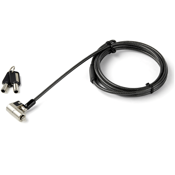 LTULOCKKEY 2 m 6.6 ft. laptop cable lock keyed-k-slot nano wed ge