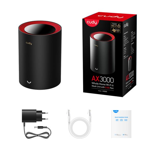 M3000_1-PACK_ cudy ax3000 wi fi 6 mesh 2.5g solution pack 1