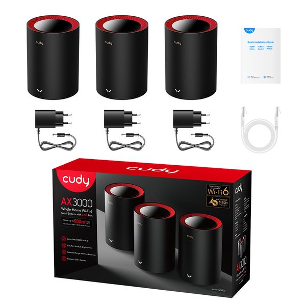 M3000_3-PACK_ cudy ax3000 wi fi 6 mesh 2.5g solution pack 3