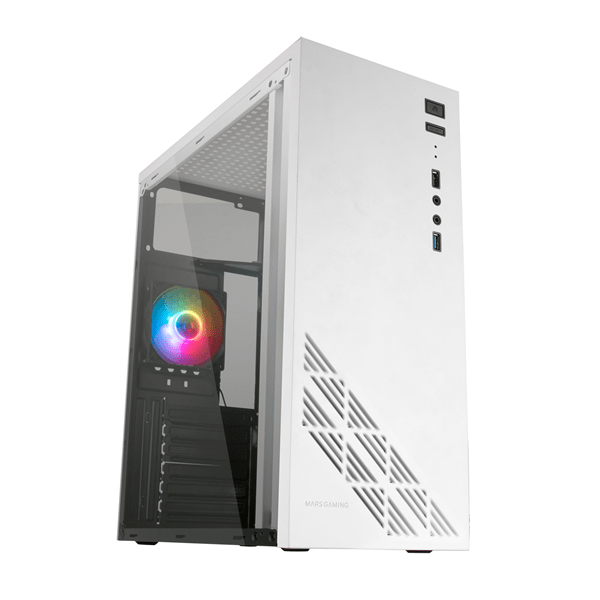 MC100W caja mars gaming mc100w caja pc atx ventilador 90mm frgb convect-cool blancorgb blanco