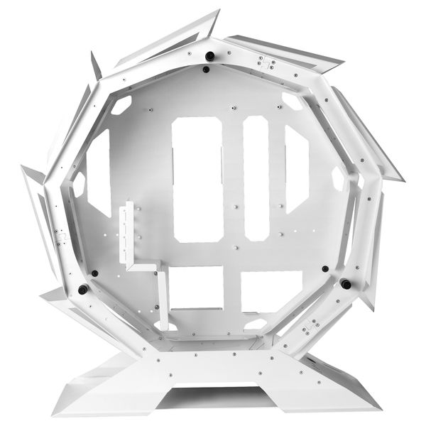 MCORBW caja microatx mars gaming mcorb white diseo esferico extremo premium doble ventana de cristal te