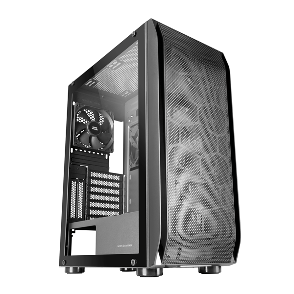 MCPRO2 caja mars gaming mc-pro2 torre profesional e-atx sistema cpu freezer 5 ventiladores ultra-silenciosos y frontal metal-mesh negro negro